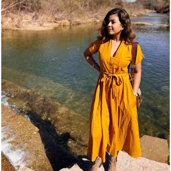 RARE!!! ZARA Cotton Midi Dress NWT - Picture 7 of 16